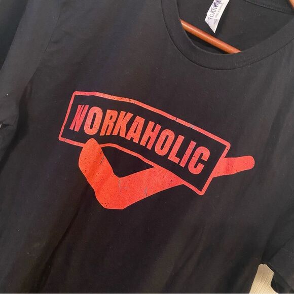 Workaholic Black T-Shirt - Picture 4 of 5